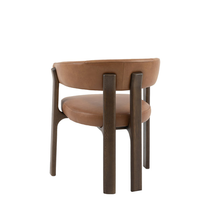 Onda Dining Chair - Brown Leather