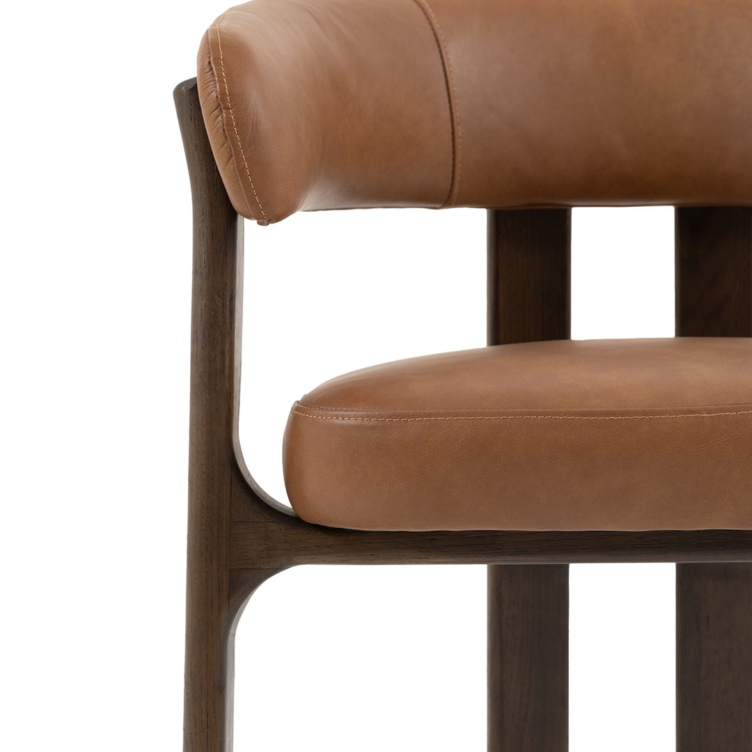 Onda Dining Chair - Brown Leather