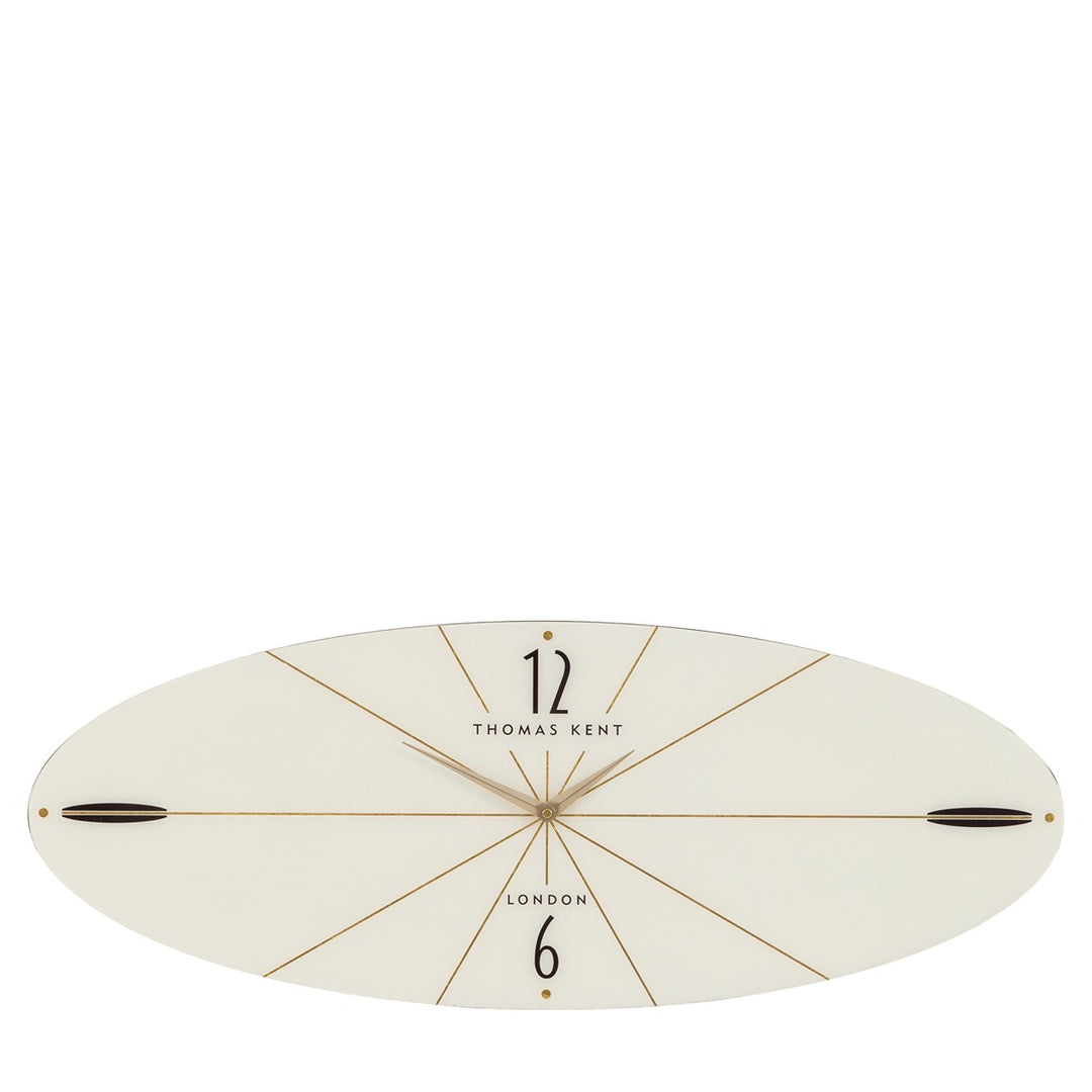 Greenwich Ellipse Wall Clock - Snow White