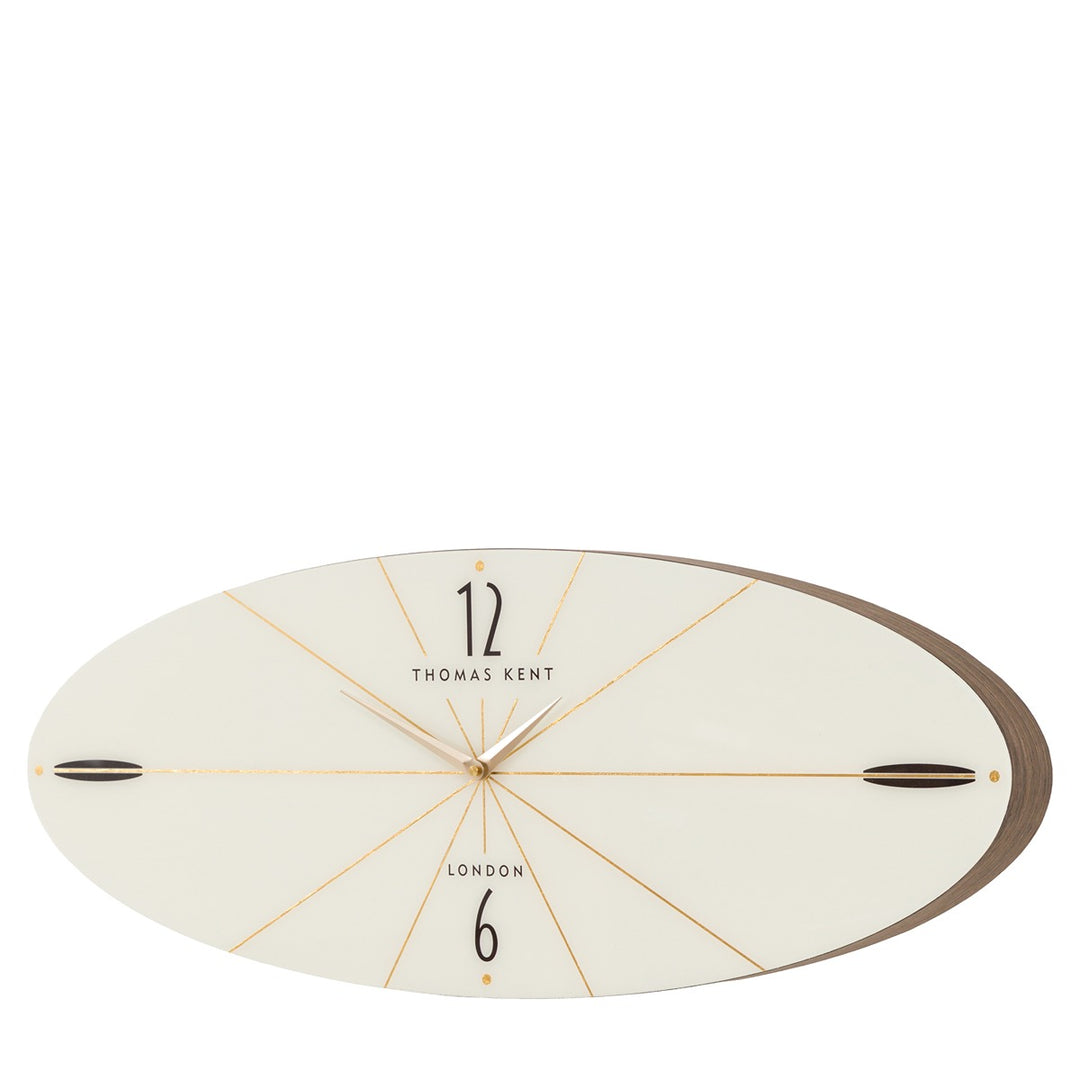 Greenwich Ellipse Wall Clock - Snow White