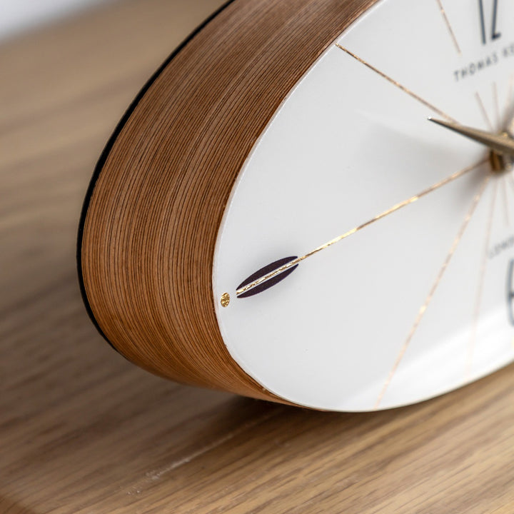 Greenwich Mantel Clock - Oak Stripe
