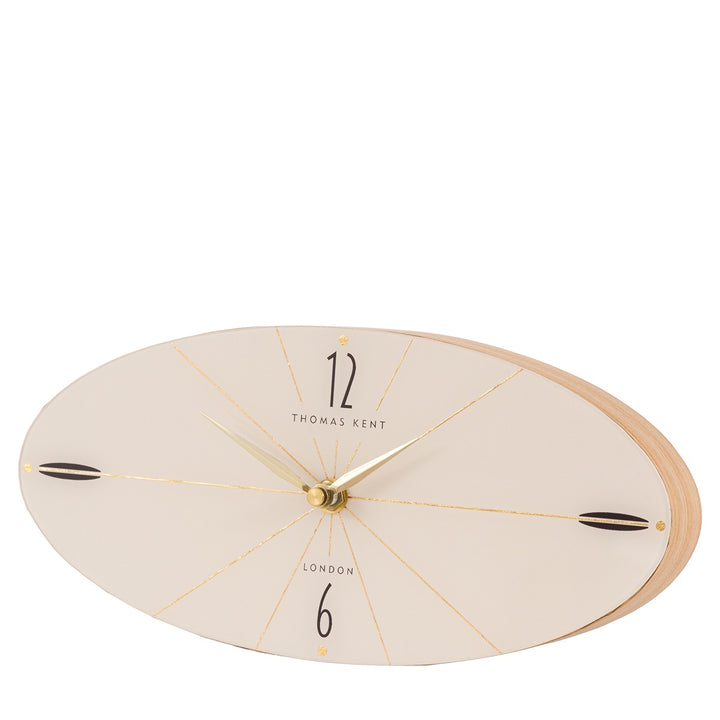 Greenwich Mantel Clock - Oak Stripe