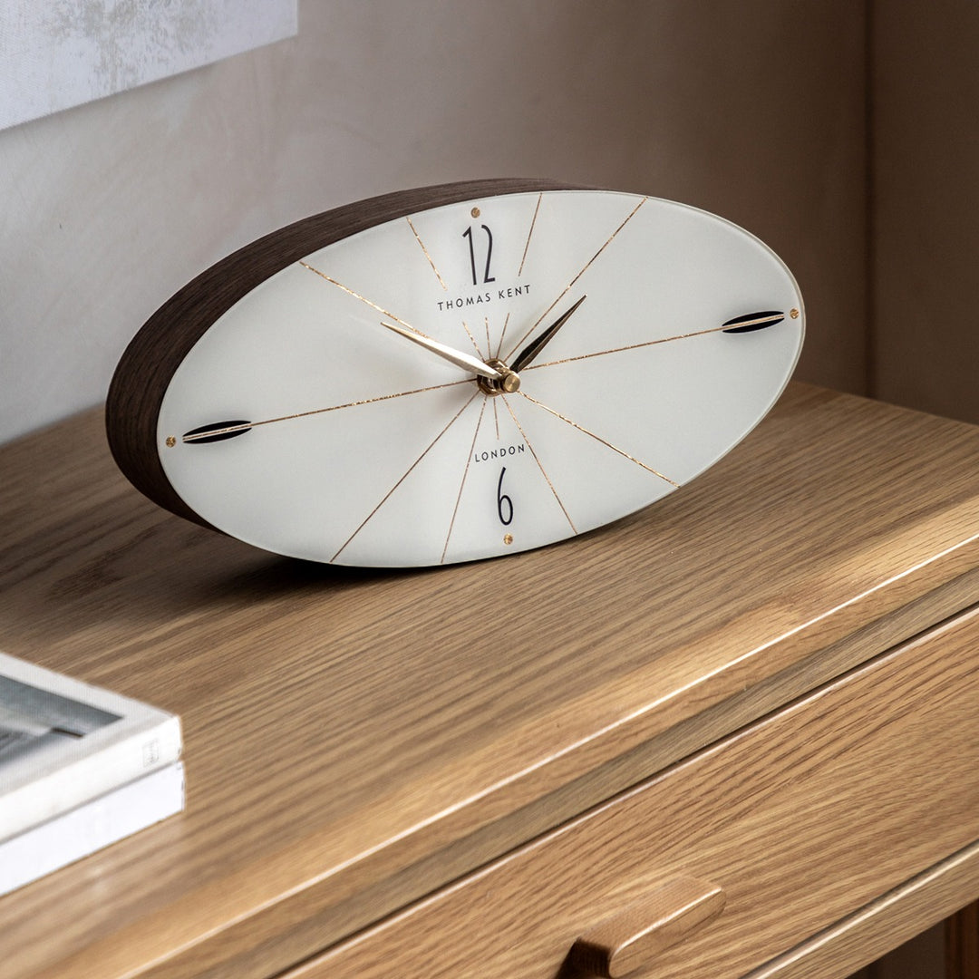 Greenwich Mantel Clock - Dark Walnut