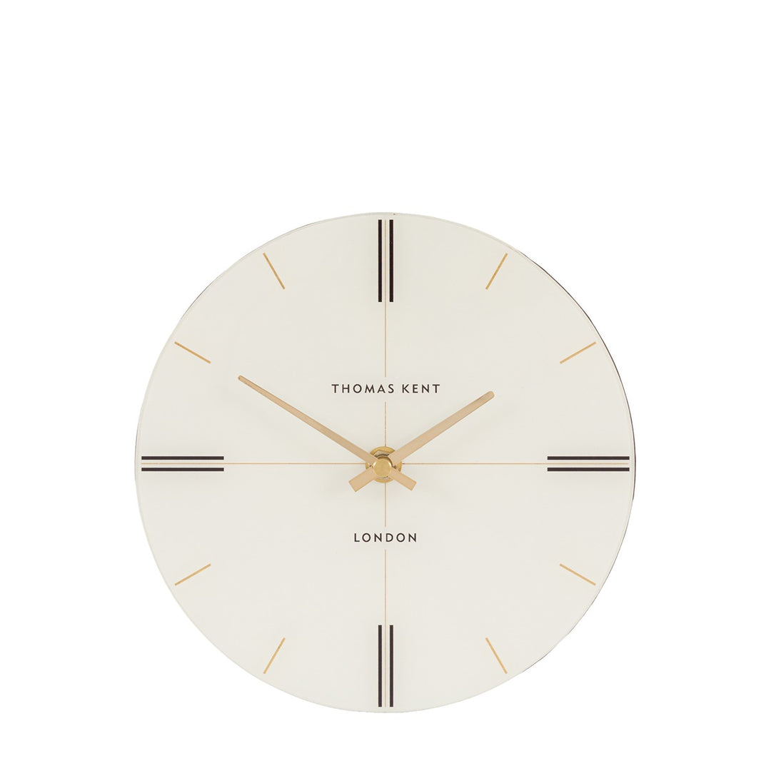 Greenwich Round Mantel Clock - Dark Walnut