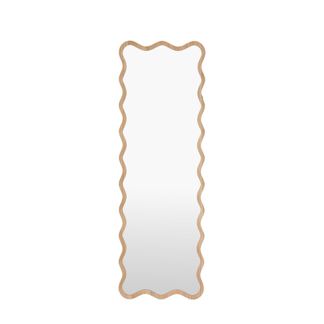 Willow Wavy Edge Leaner Mirror 150x50cm - Oak