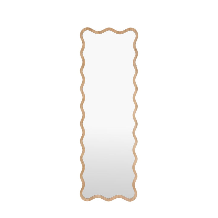 Willow Wavy Edge Leaner Mirror 150x50cm - Oak