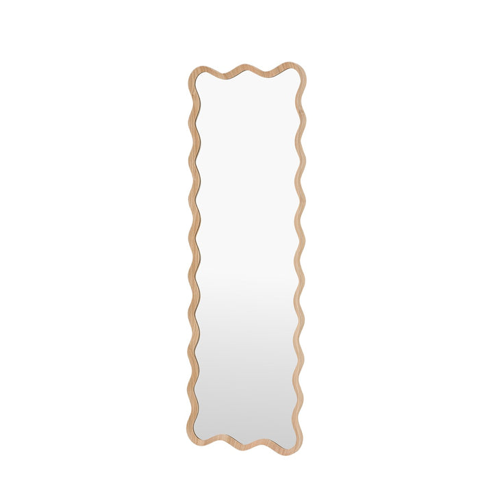 Willow Wavy Edge Leaner Mirror 150x50cm - Oak