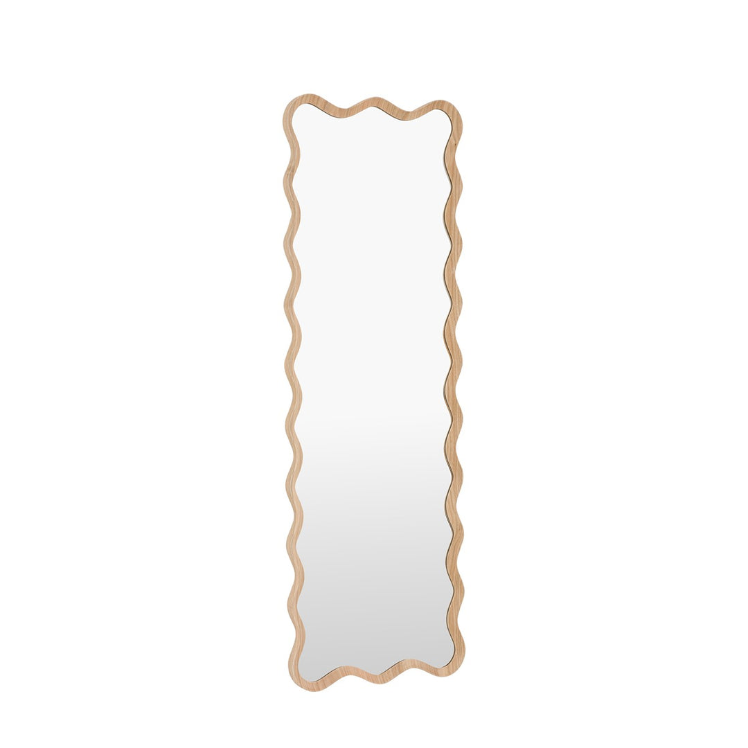 Willow Wavy Edge Leaner Mirror 150x50cm - Oak