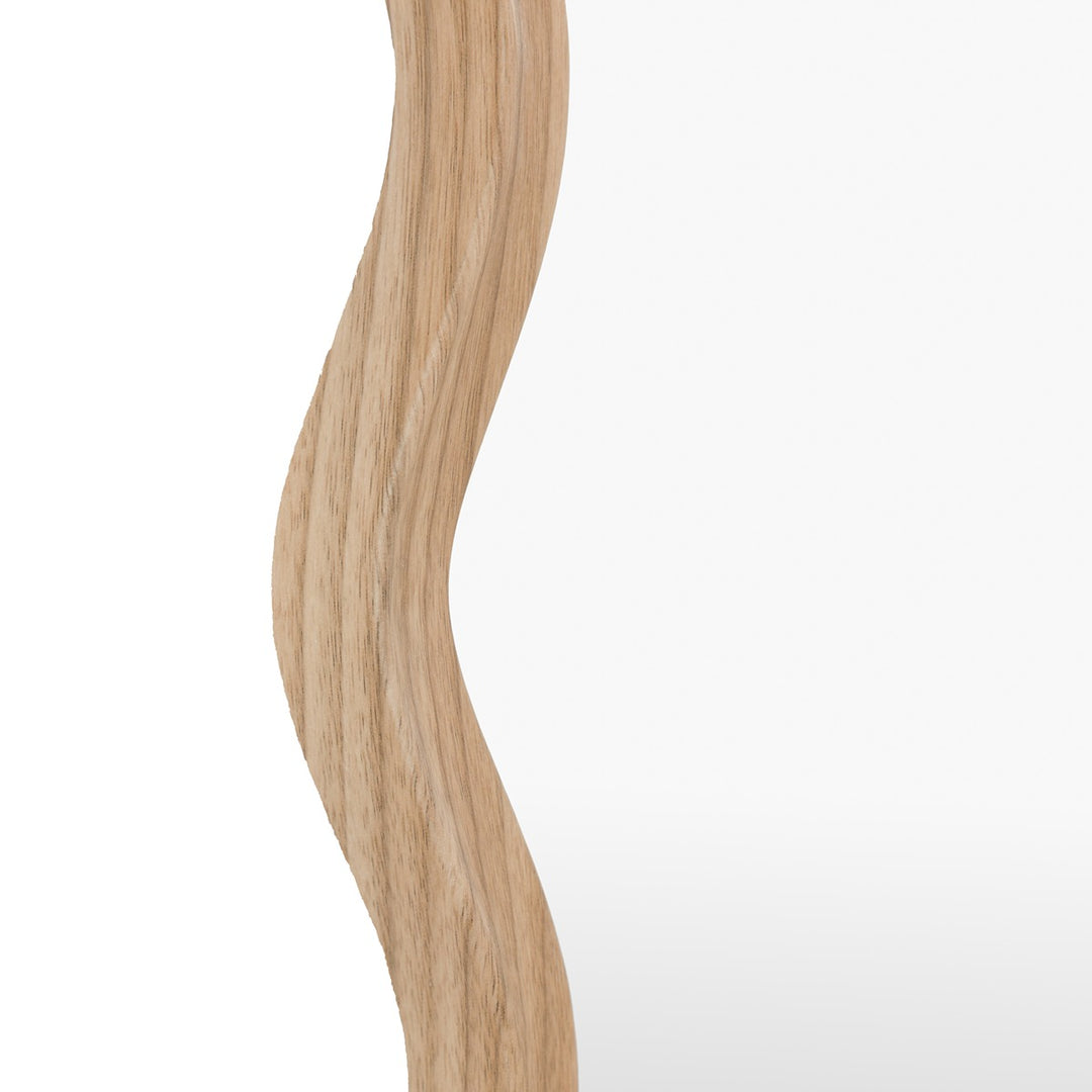 Willow Wavy Edge Leaner Mirror 150x50cm - Oak