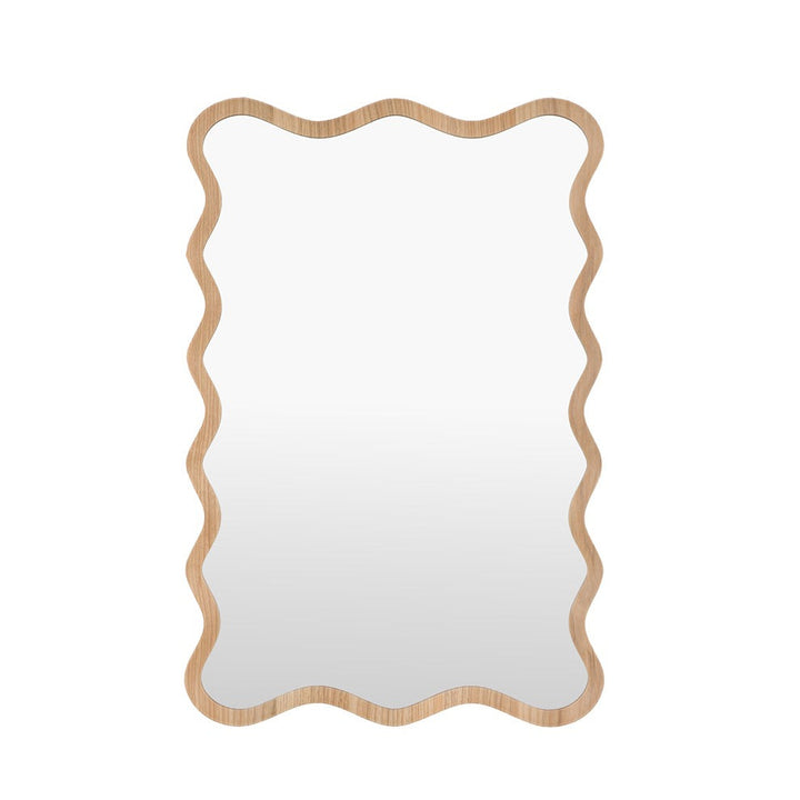 Willow Wavy Edge Mirror 90x60cm - Oak