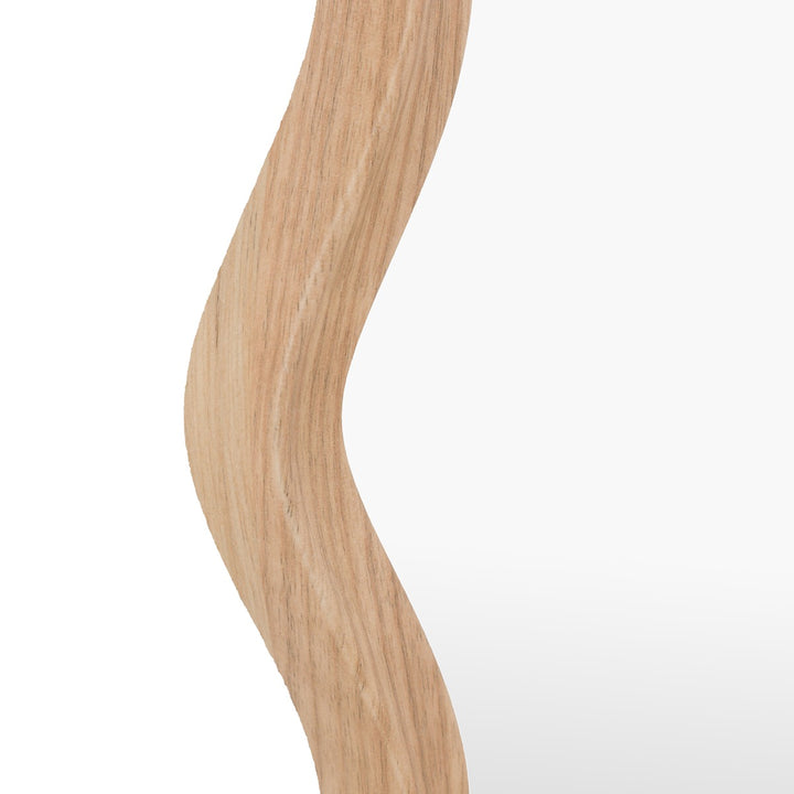 Willow Wavy Edge Mirror 90x60cm - Oak