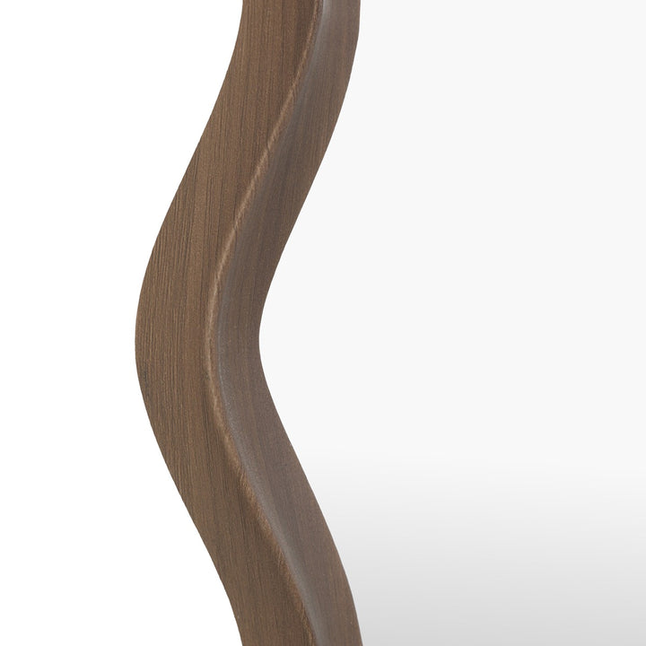 Willow Wavy Edge Mirror 90x60cm - Walnut