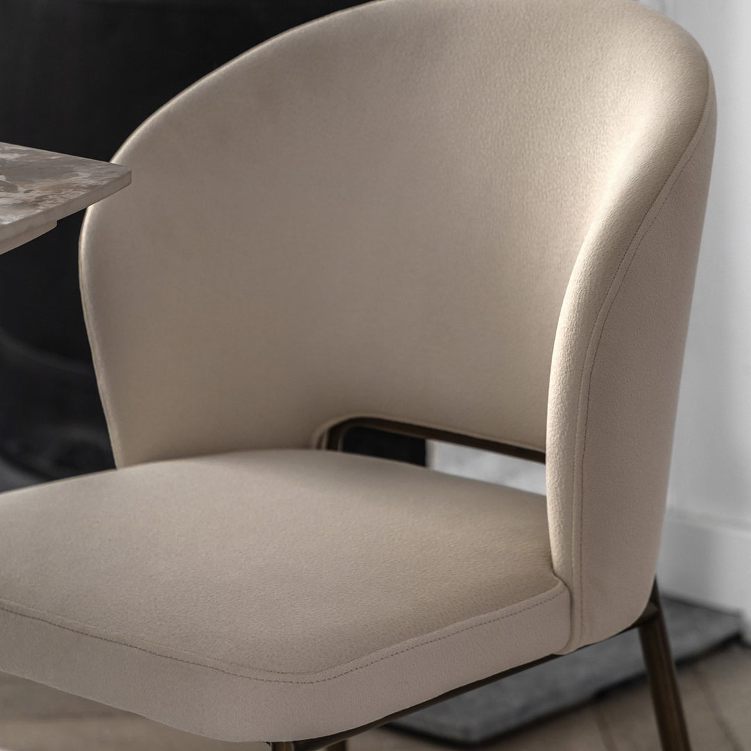 Carina Set of 2 Dining Chairs - Vanilla