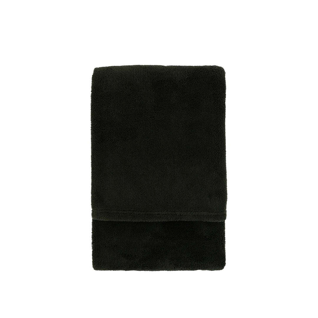 Chenille Sherpa Throw - Forest Green