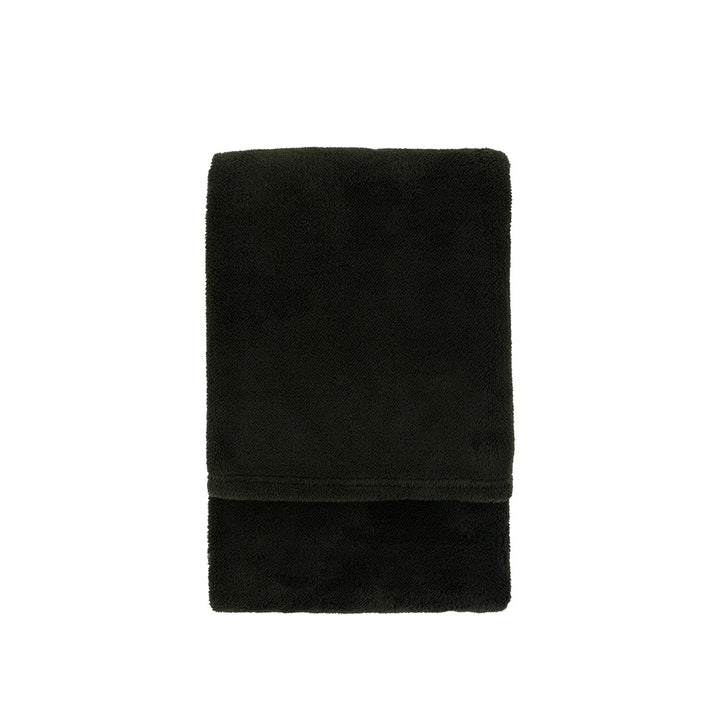 Chenille Sherpa Throw - Forest Green