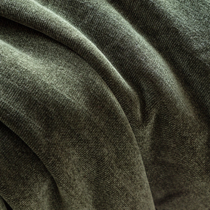 Chenille Sherpa Throw - Forest Green