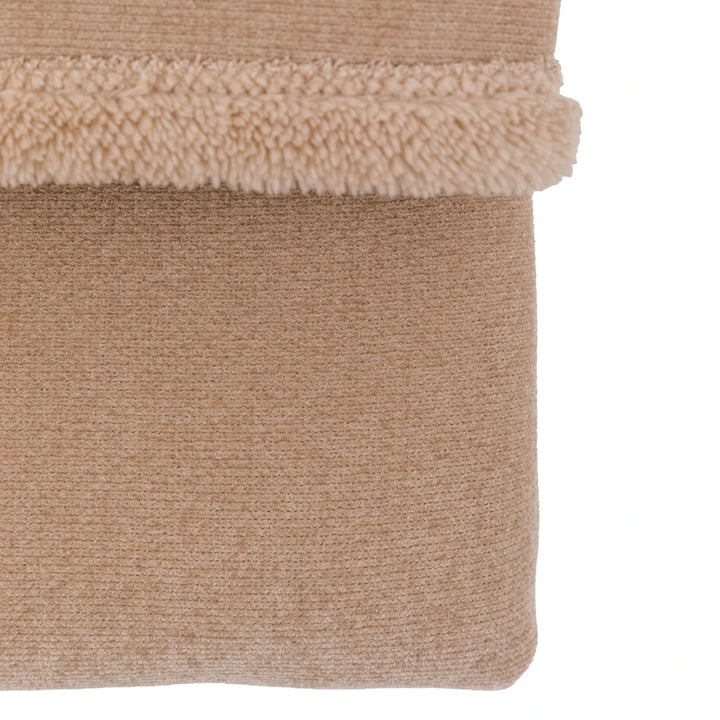 Chenille Sherpa Throw - Natural