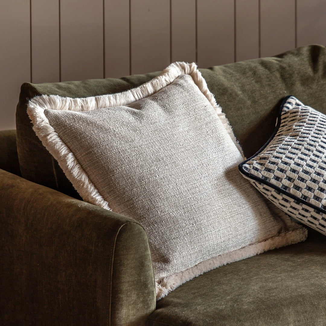 Solenne Fringe Cushion 50x50cm - Linen