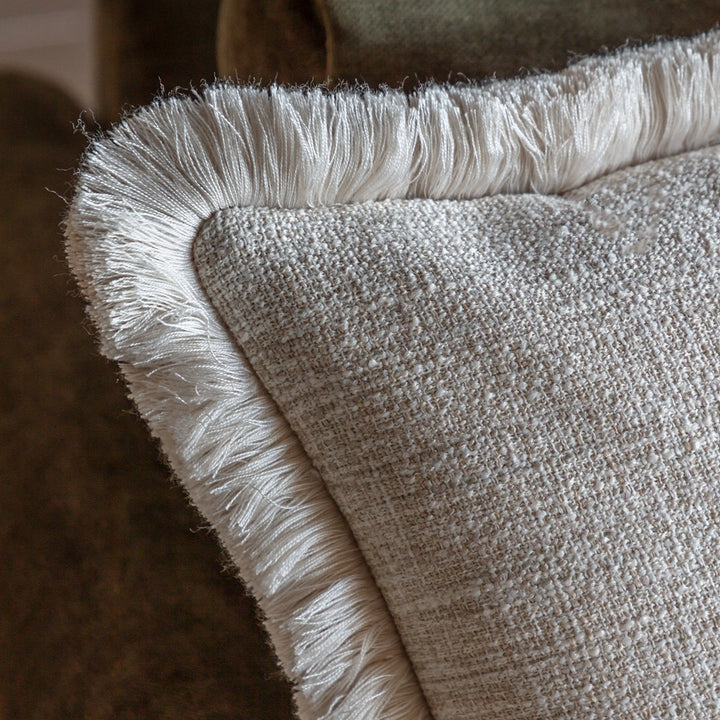 Solenne Fringe Cushion 50x50cm - Linen