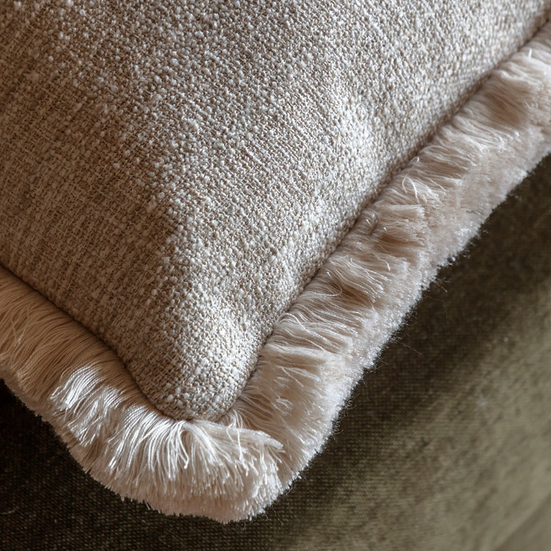Solenne Fringe Cushion 50x50cm - Linen