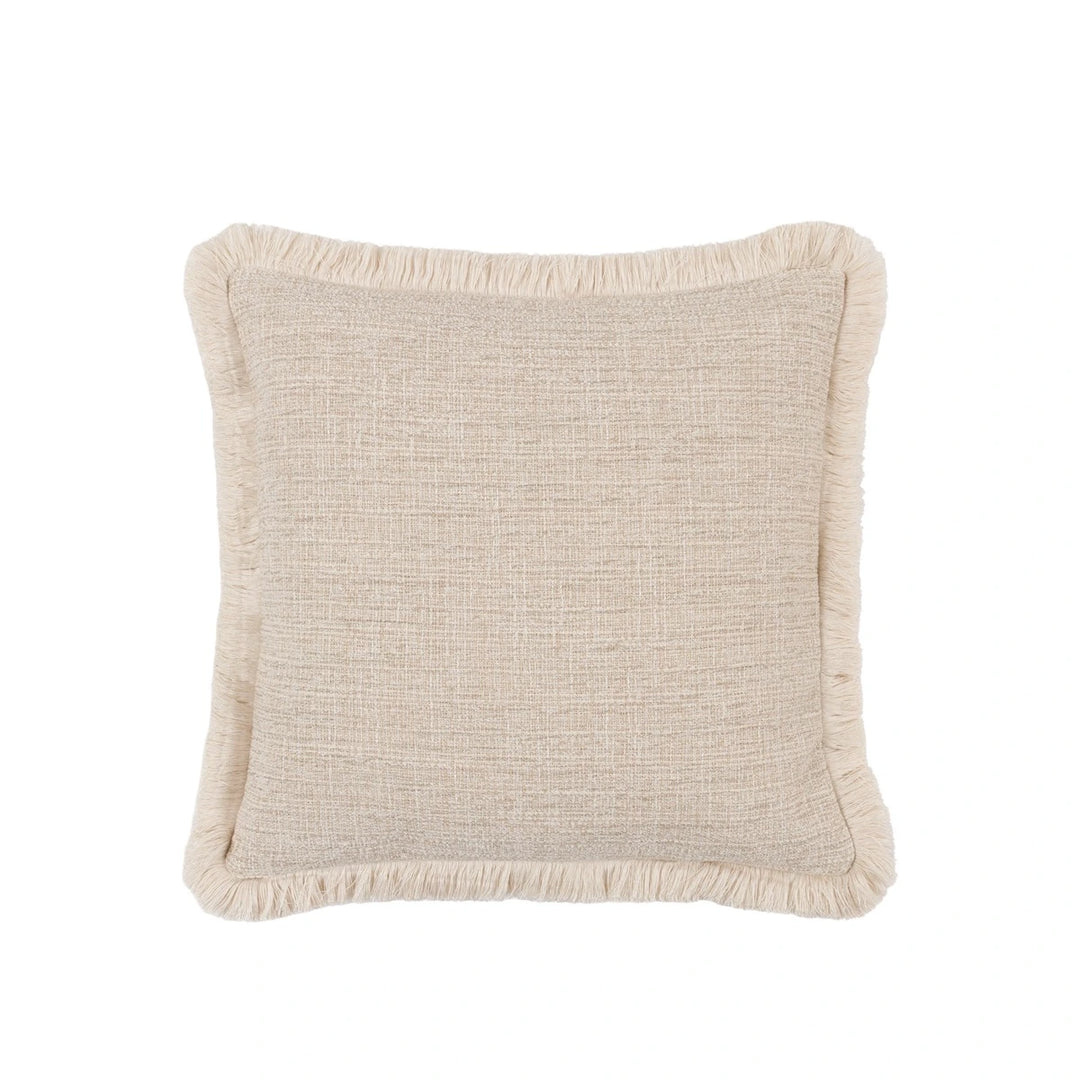 Solenne Fringe Cushion 50x50cm - Linen