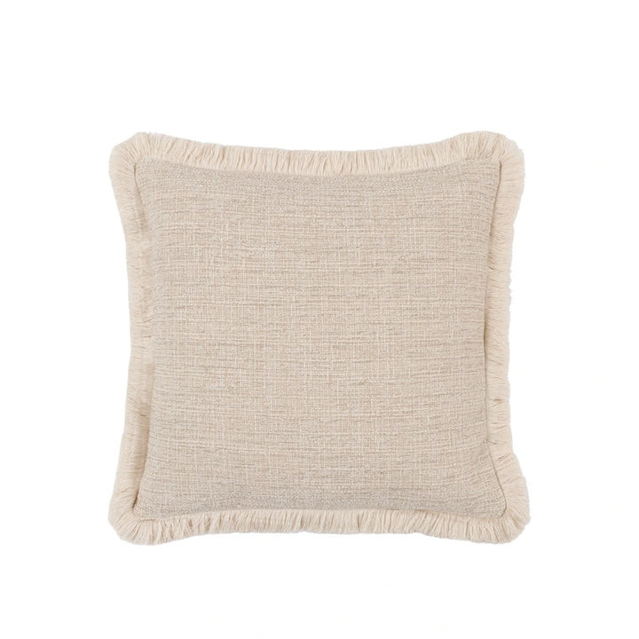 Solenne Fringe Cushion 50x50cm - Linen