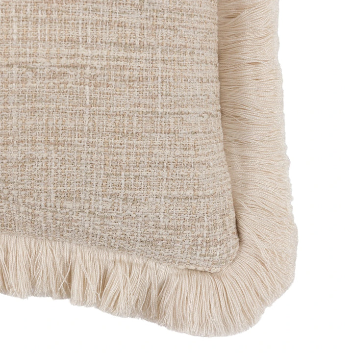 Solenne Fringe Cushion 50x50cm - Linen