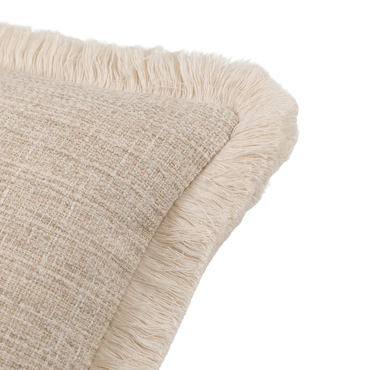 Solenne Fringe Cushion 50x50cm - Linen