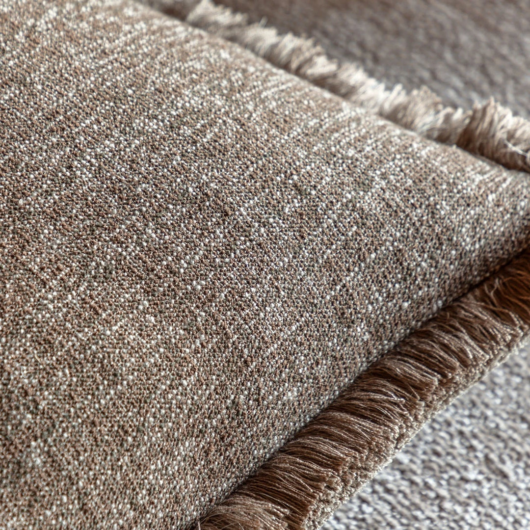 Solenne Fringe Cushion 50x50cm - Mocha