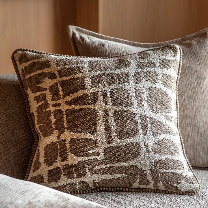 Elara Jacquard Cushion 50x50cm - Mocha