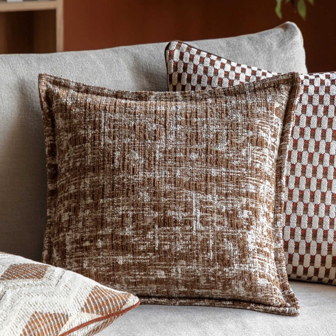 Vellum Jacquard Cushion 50x50cm - Camel