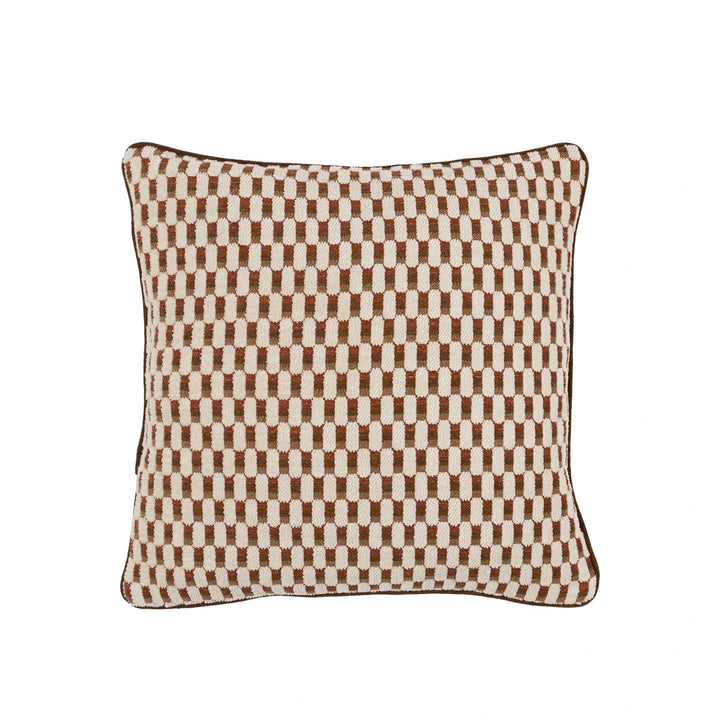 Marais Jacquard Cushion 50x50cm - Rust