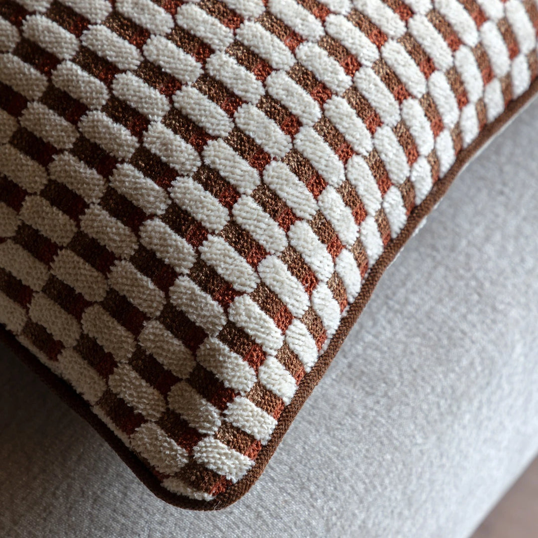 Marais Jacquard Cushion 50x50cm - Rust