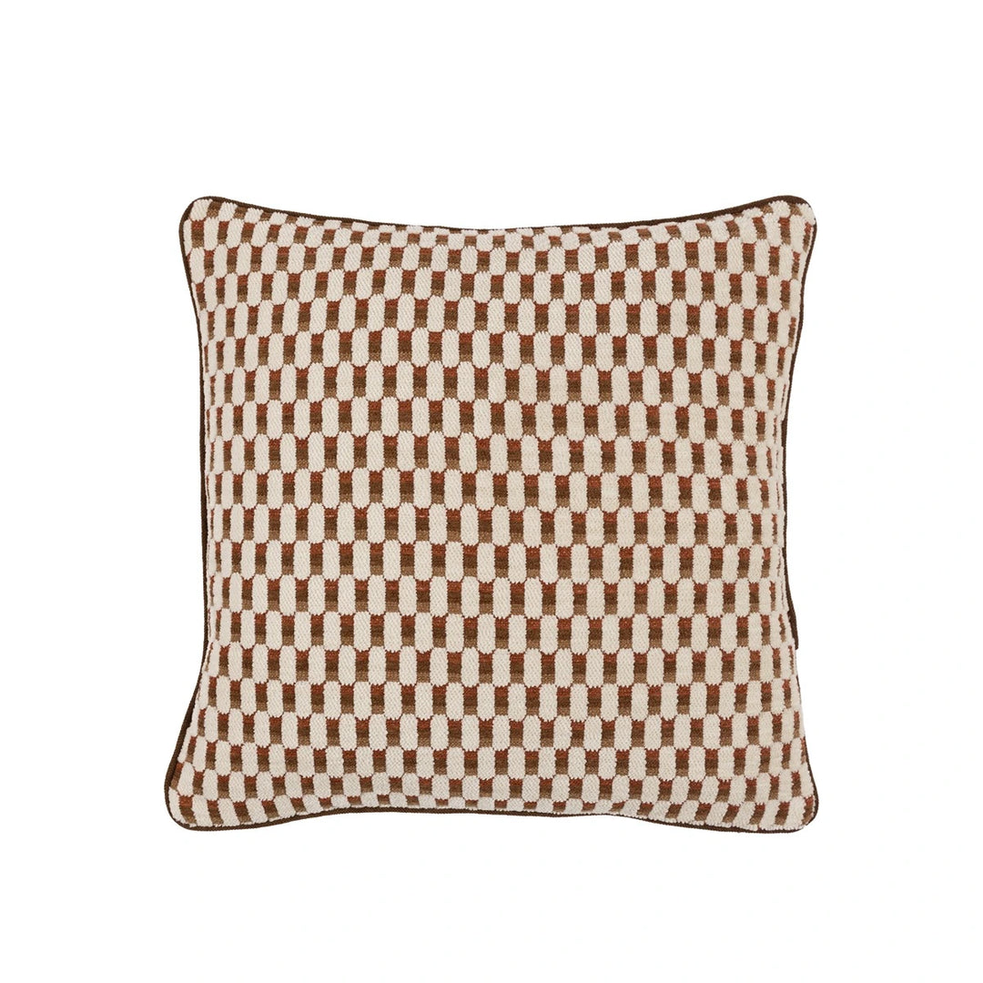 Marais Jacquard Cushion 50x50cm - Rust