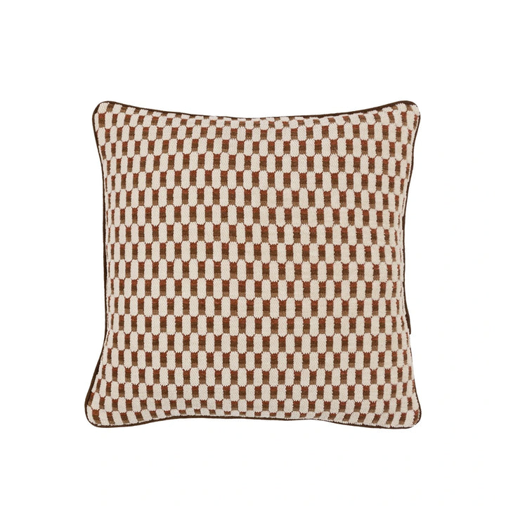 Marais Jacquard Cushion 50x50cm - Rust