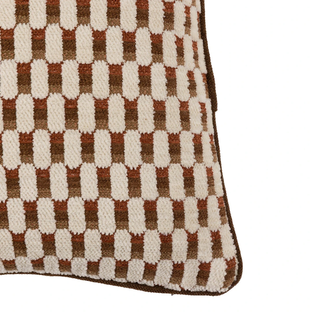 Marais Jacquard Cushion 50x50cm - Rust