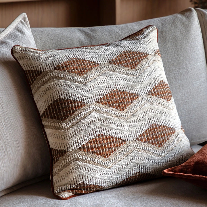 Alto Jacquard Cushion 50x50cm - Rust