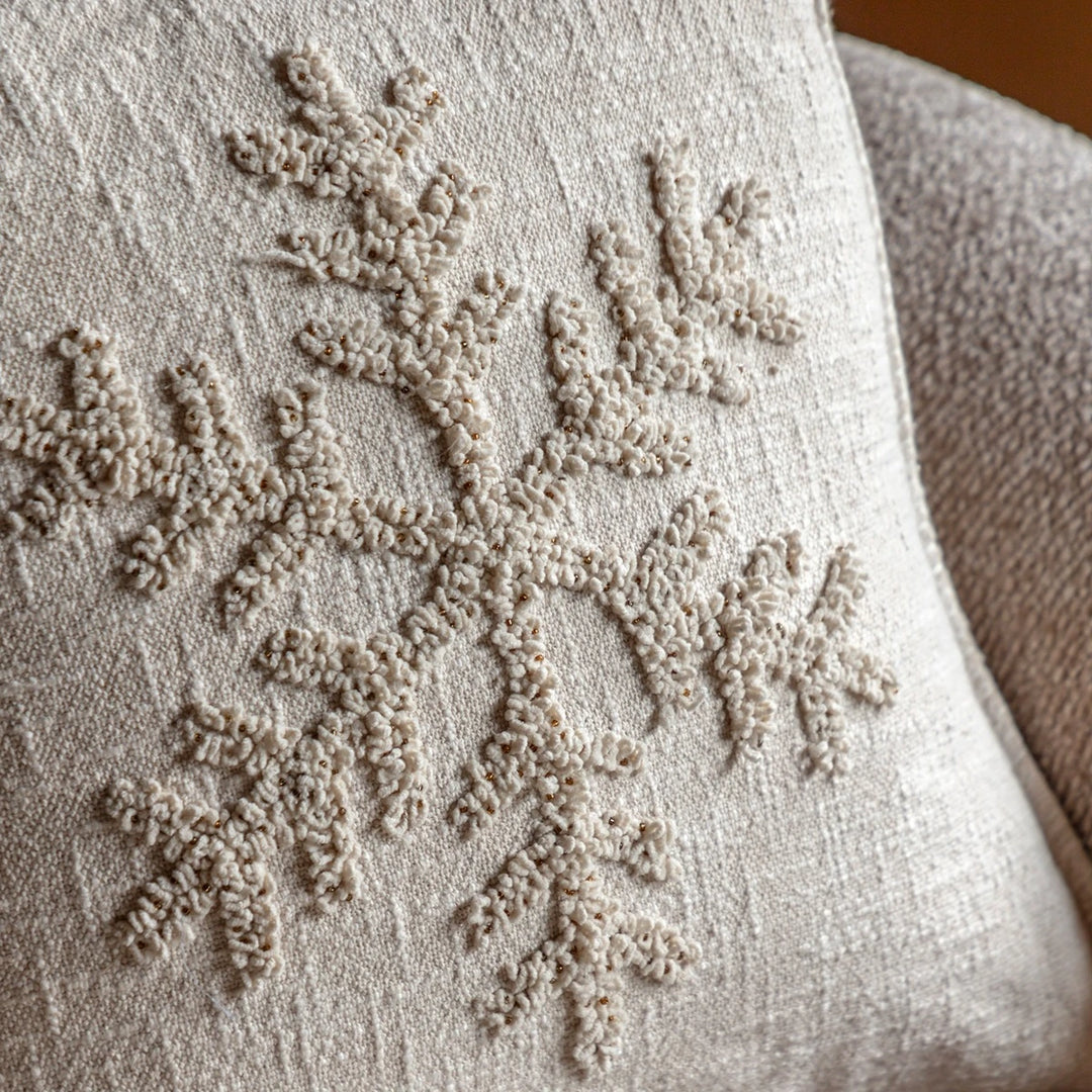 Embroidered Snowflake Cushion45x45cm
