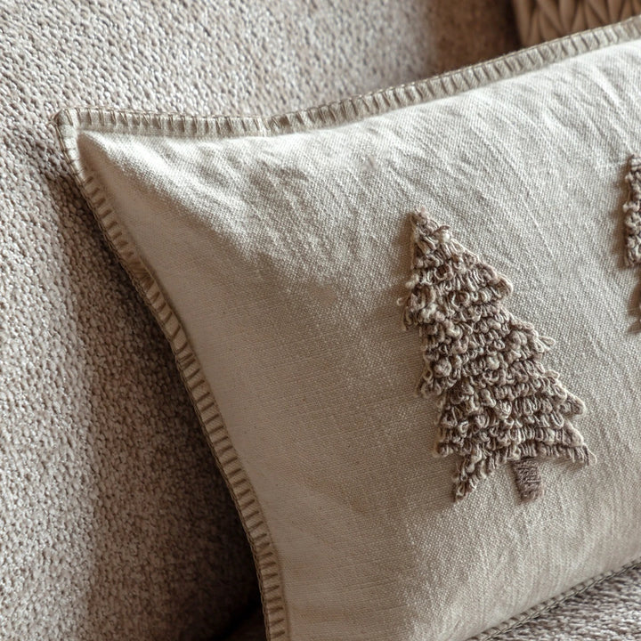 Embroidered Trees Cushion 50x30cm