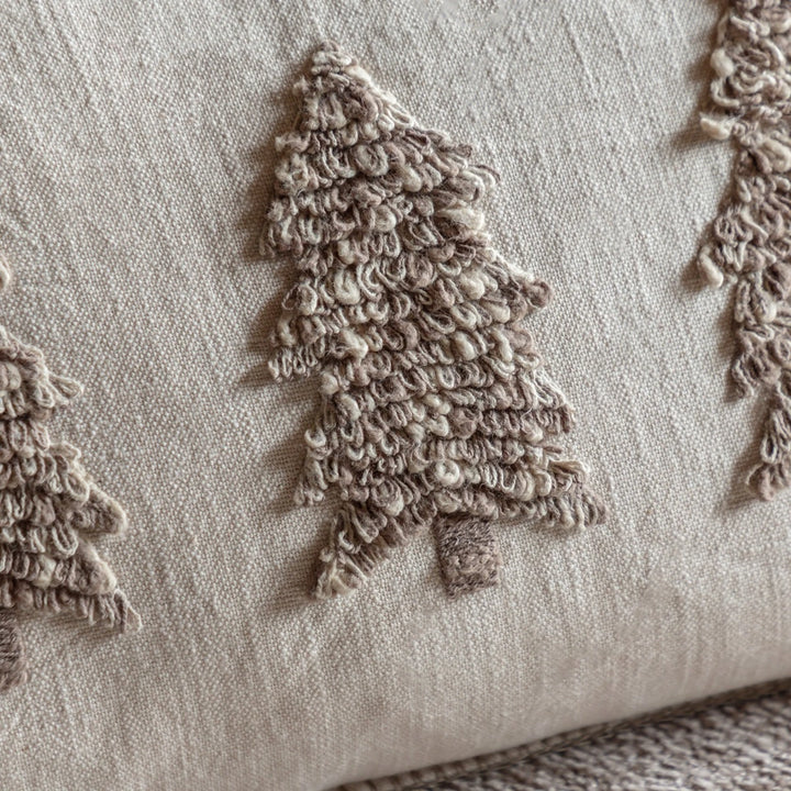 Embroidered Trees Cushion 50x30cm