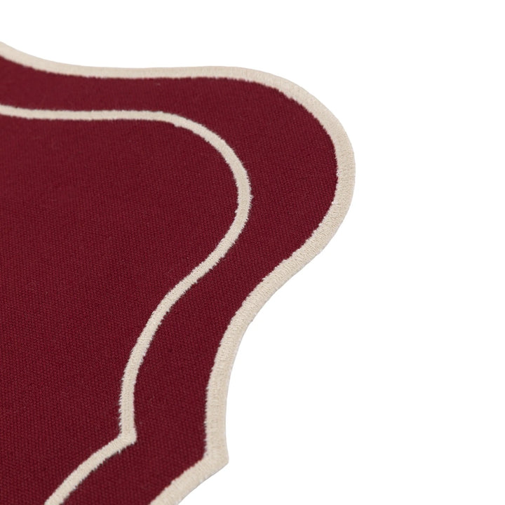 Heritage Set of 4 Scallop Placemats - Merlot