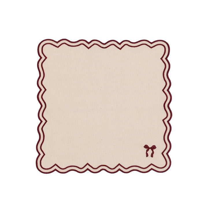 Heritage Set of 4 Scallop Bow Napkins