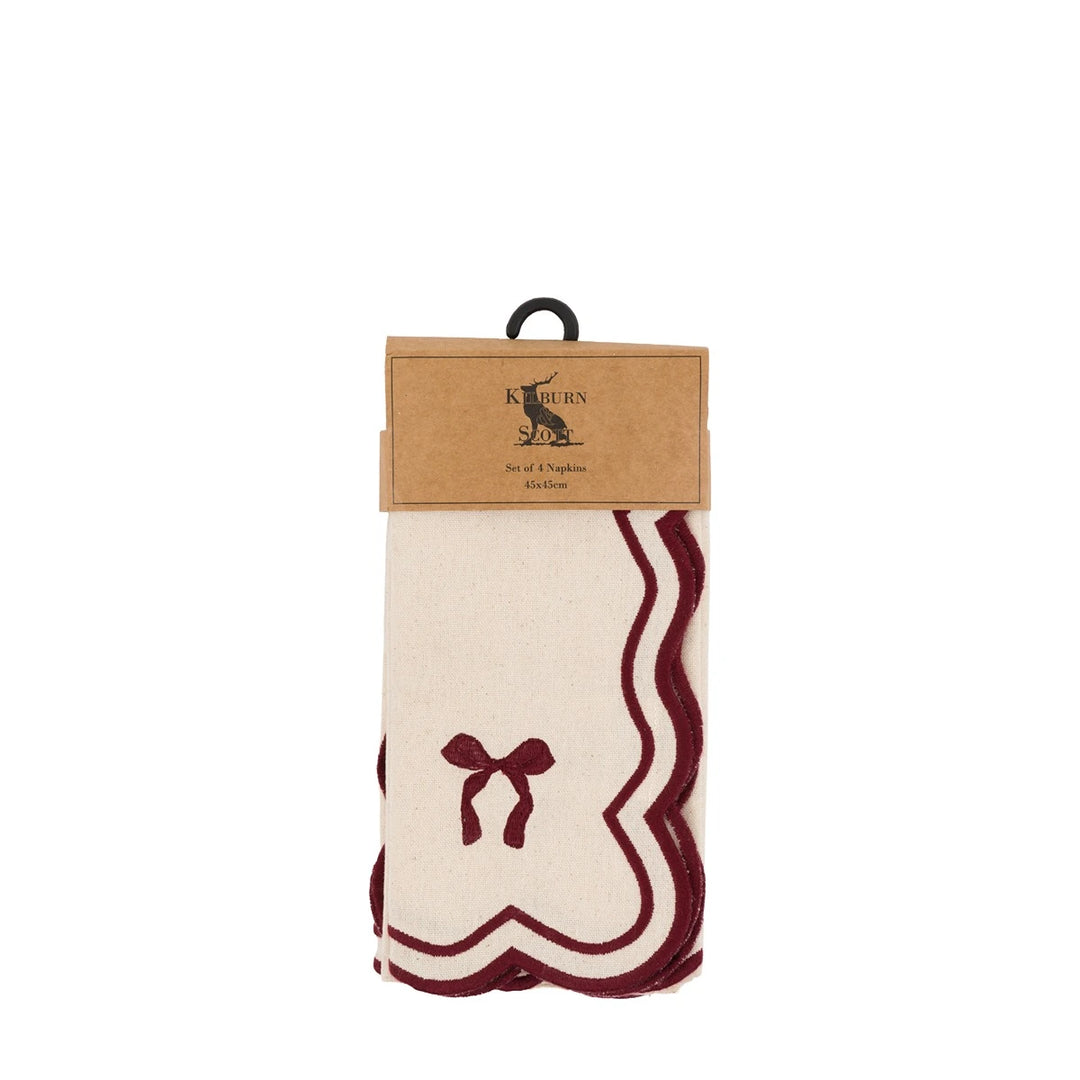 Heritage Set of 4 Scallop Bow Napkins