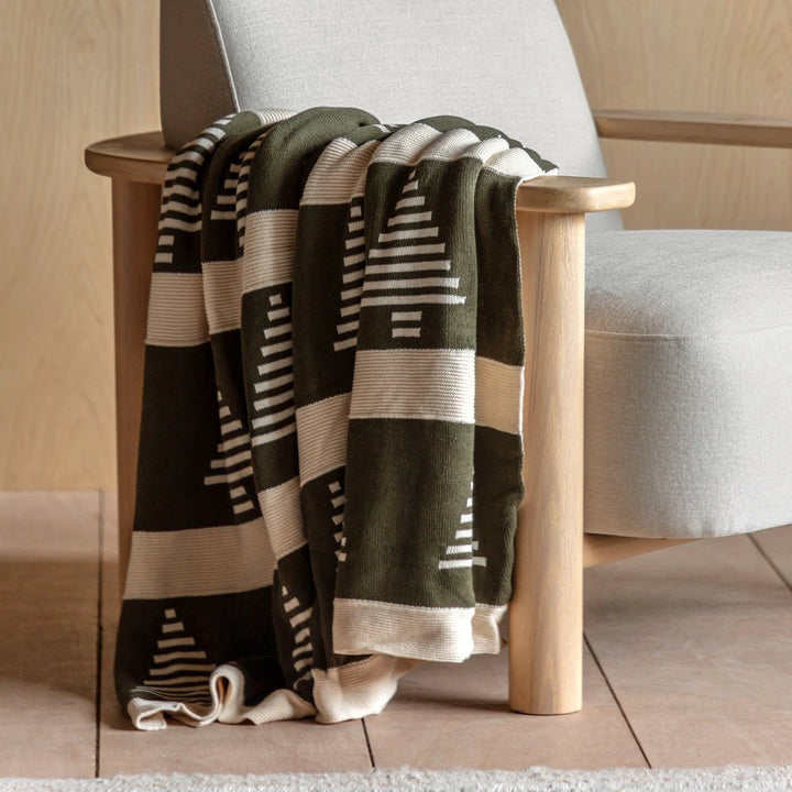 Woodland Tree Knit Throw