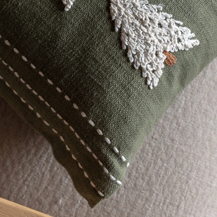 Woodland Tree Embroidered Cushion 50x30cm