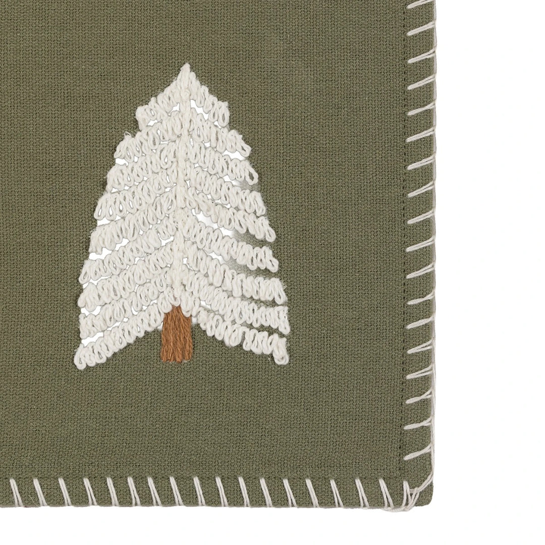 Woodland Set of 4 Embroidered Tree Placemats