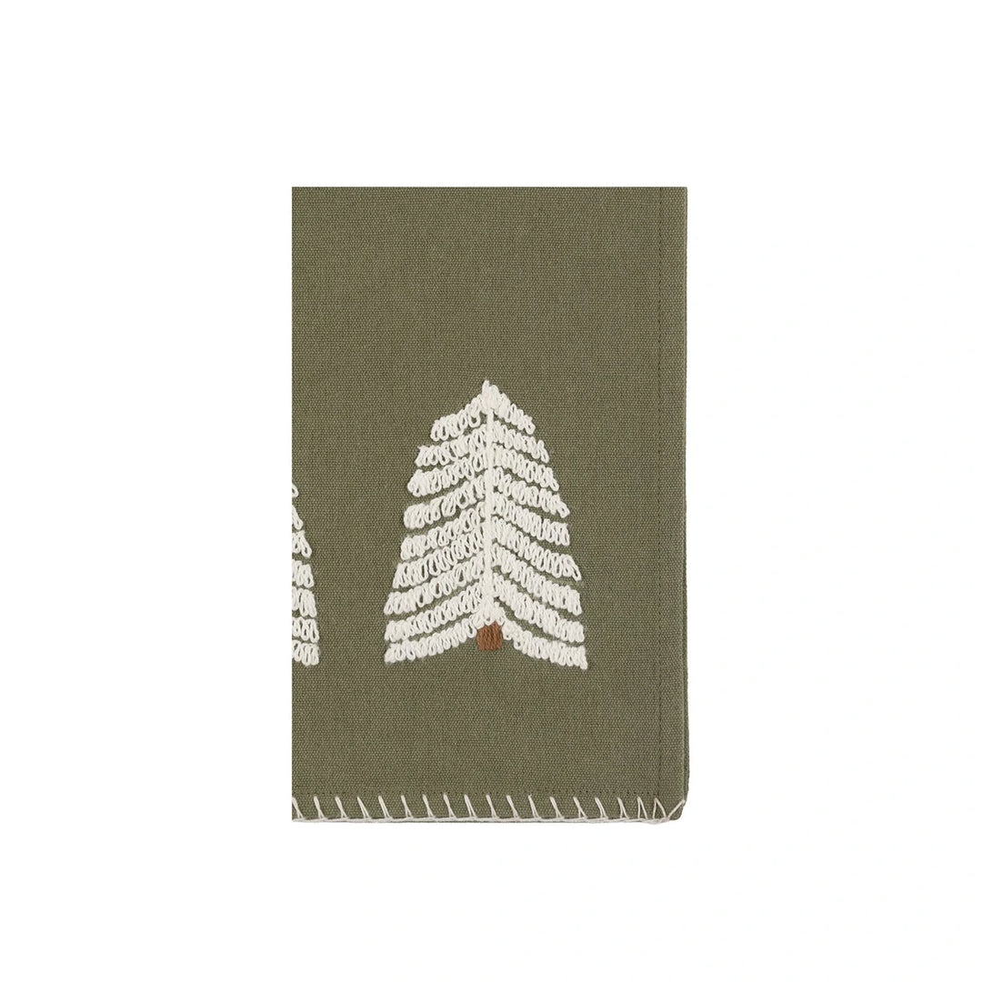 Woodland Embroidered Trees Table Runner