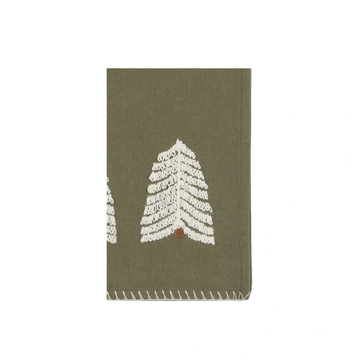 Woodland Embroidered Trees Table Runner