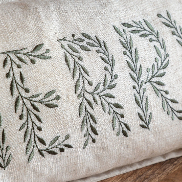 Woodland Embroidered Merry Cushion 50x30cm