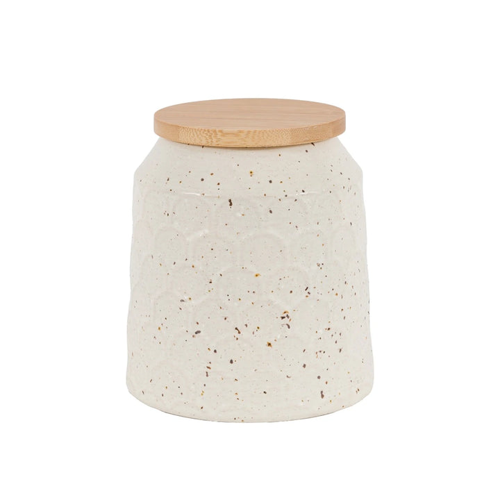 Speckle Ceramic Jar - Natural